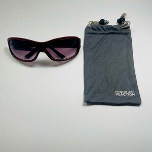 Kenneth Cole Reaction Sunglasses w/ Soft Case–Brown Frame, Purple Lenses